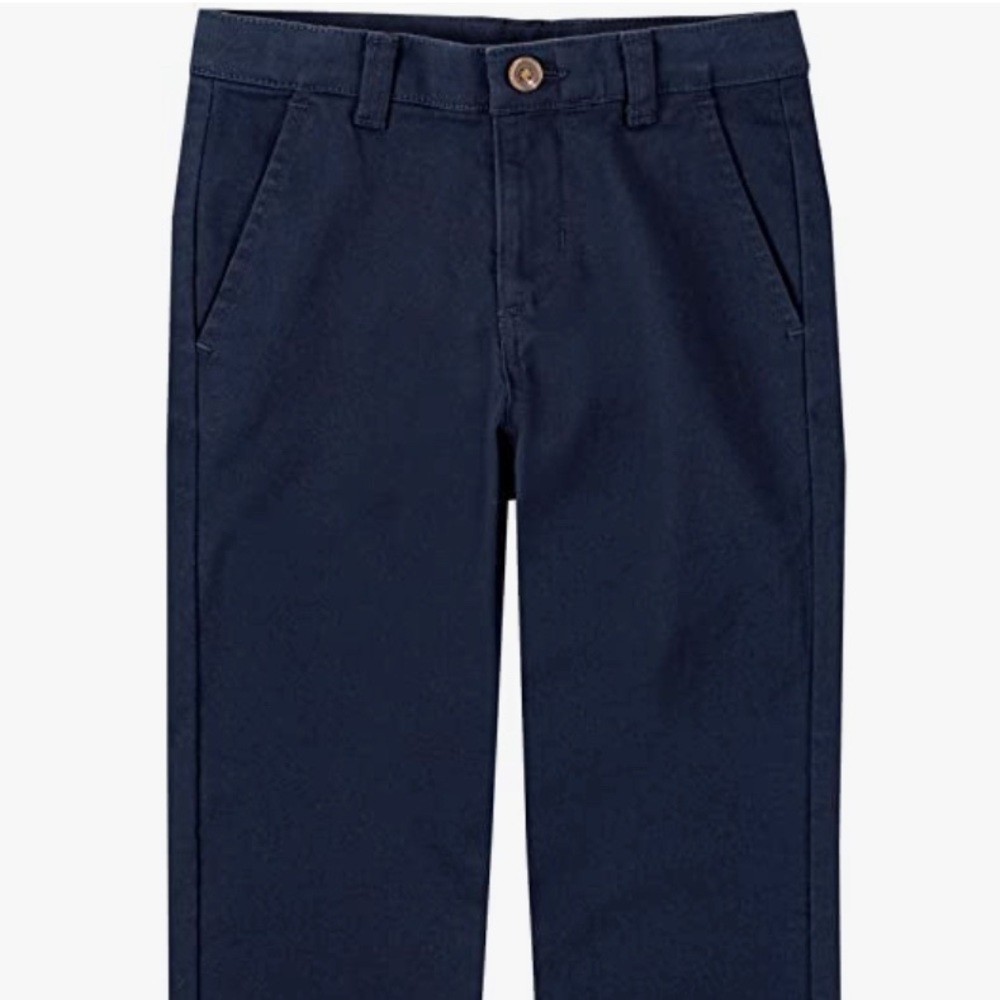 Chaps Boy’s Flat Front Navy Blue Slim Fit Pants| Size: 10 slim